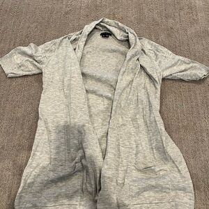 Theory Heather Gray Knit Cardigan